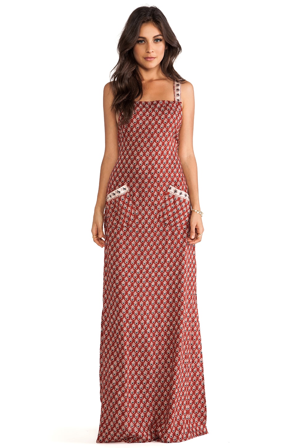 FLYNN SKYE Apron Maxi Dress in Burnt Boho