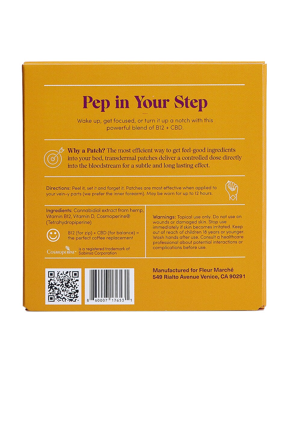 Energy, Plz CBD Patch 4 Count