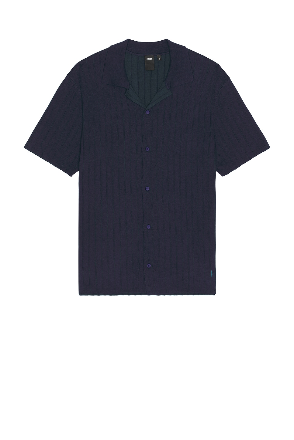 Marilyn Short Sleeve Knit Button Down Shirt - Thumbnail 1