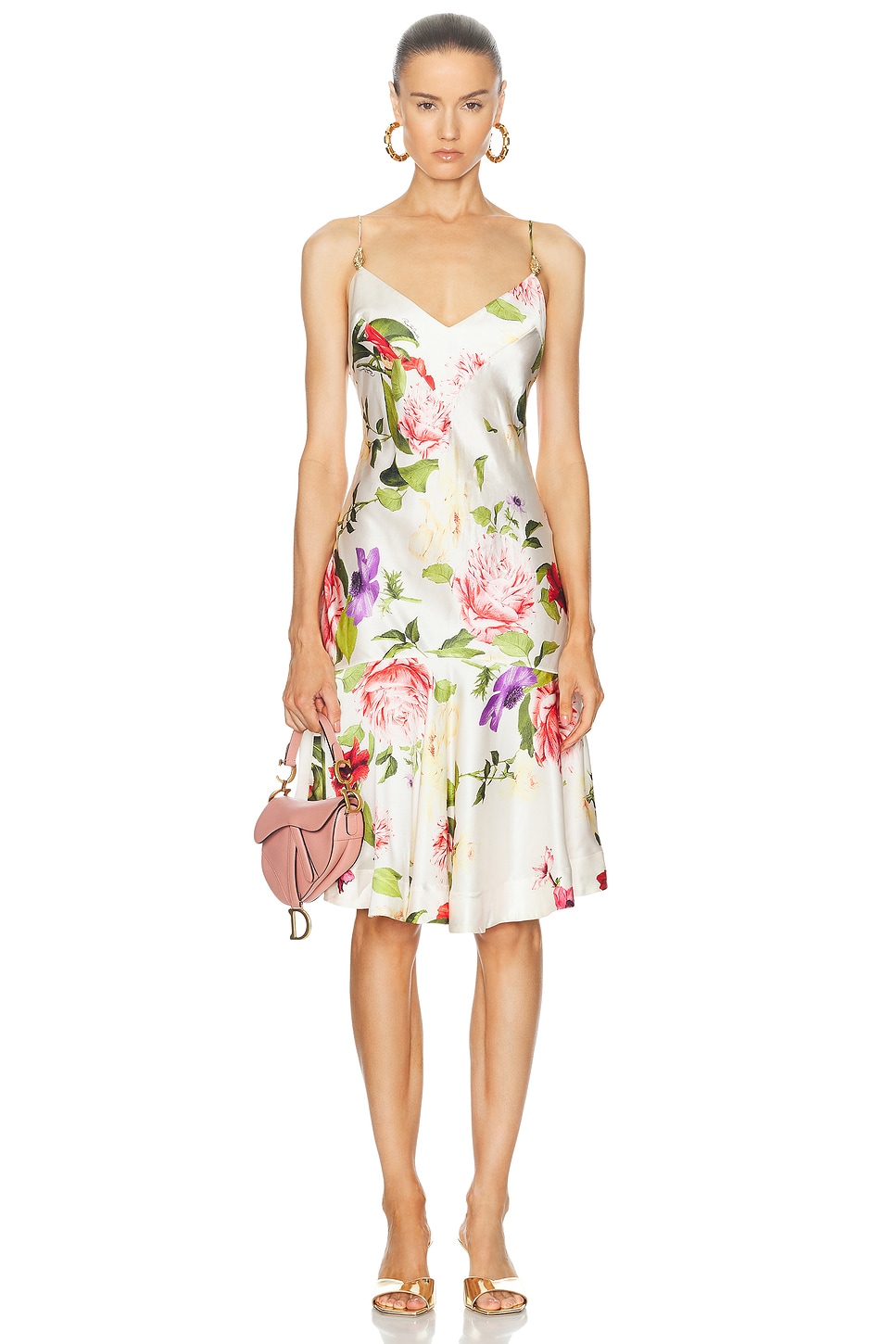 FWRD Renew Roberto Cavalli Silk Floral Dress in Multi | REVOLVE