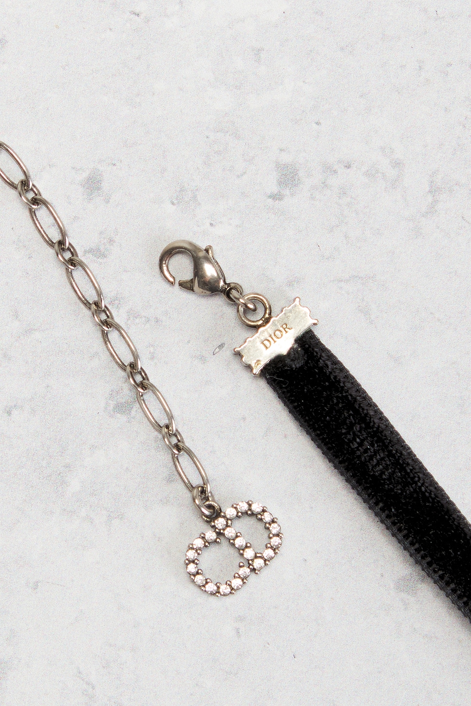 Dior J'Adior Rhinestone Choker Necklace