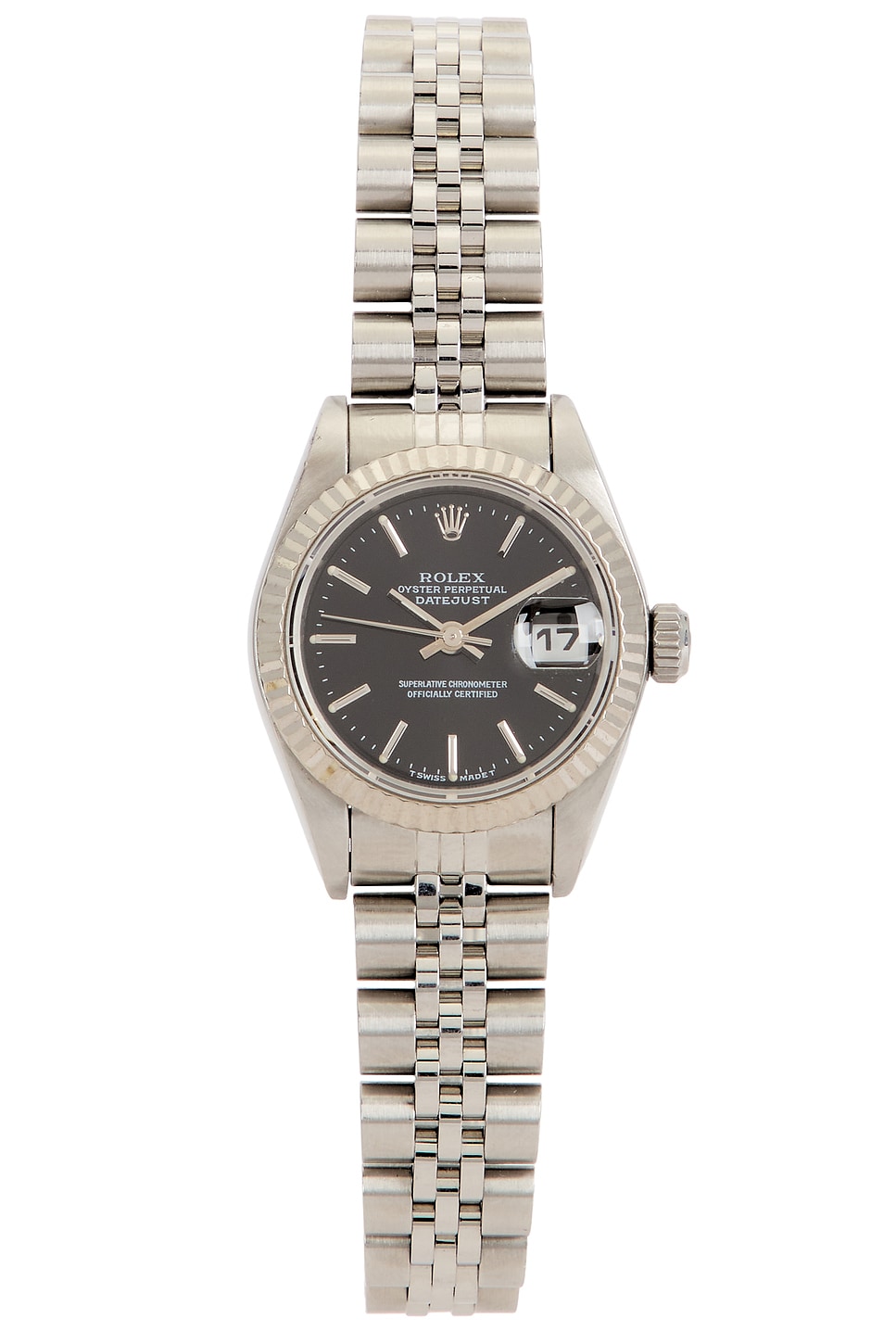 FWRD Renew Rolex T-number Datejust 69174 Watch in Silver | REVOLVE