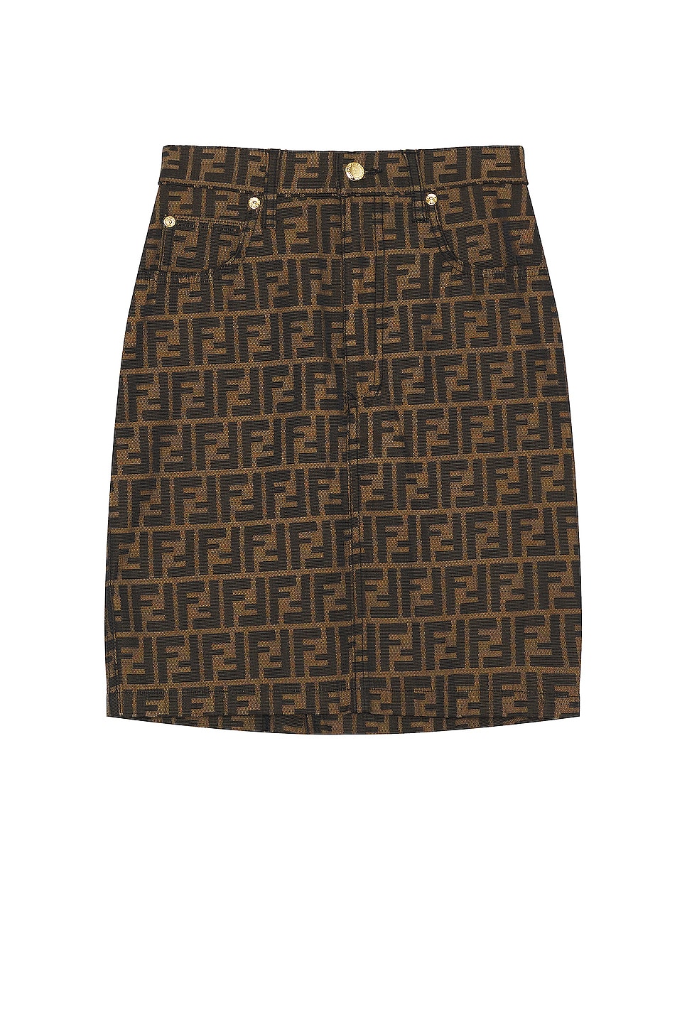 美品✨ FENDI FF ズッカ スカート グレー ブラック Lサイズ相当 FENDI スカート スカート シルク ブラウン | Fendi