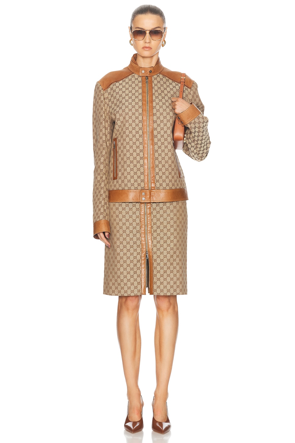 FWRD Renew - Gucci GG Zip Pencil Skirt | Plush