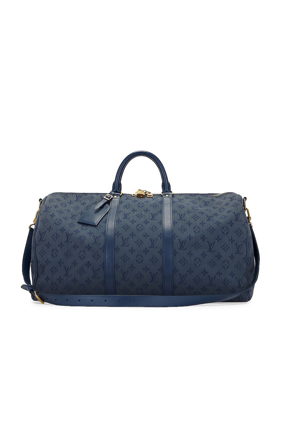 Louis Vuitton Keepall Bandouliere 50 Denim Blue Monogram Logo Weekend  Travel Bag