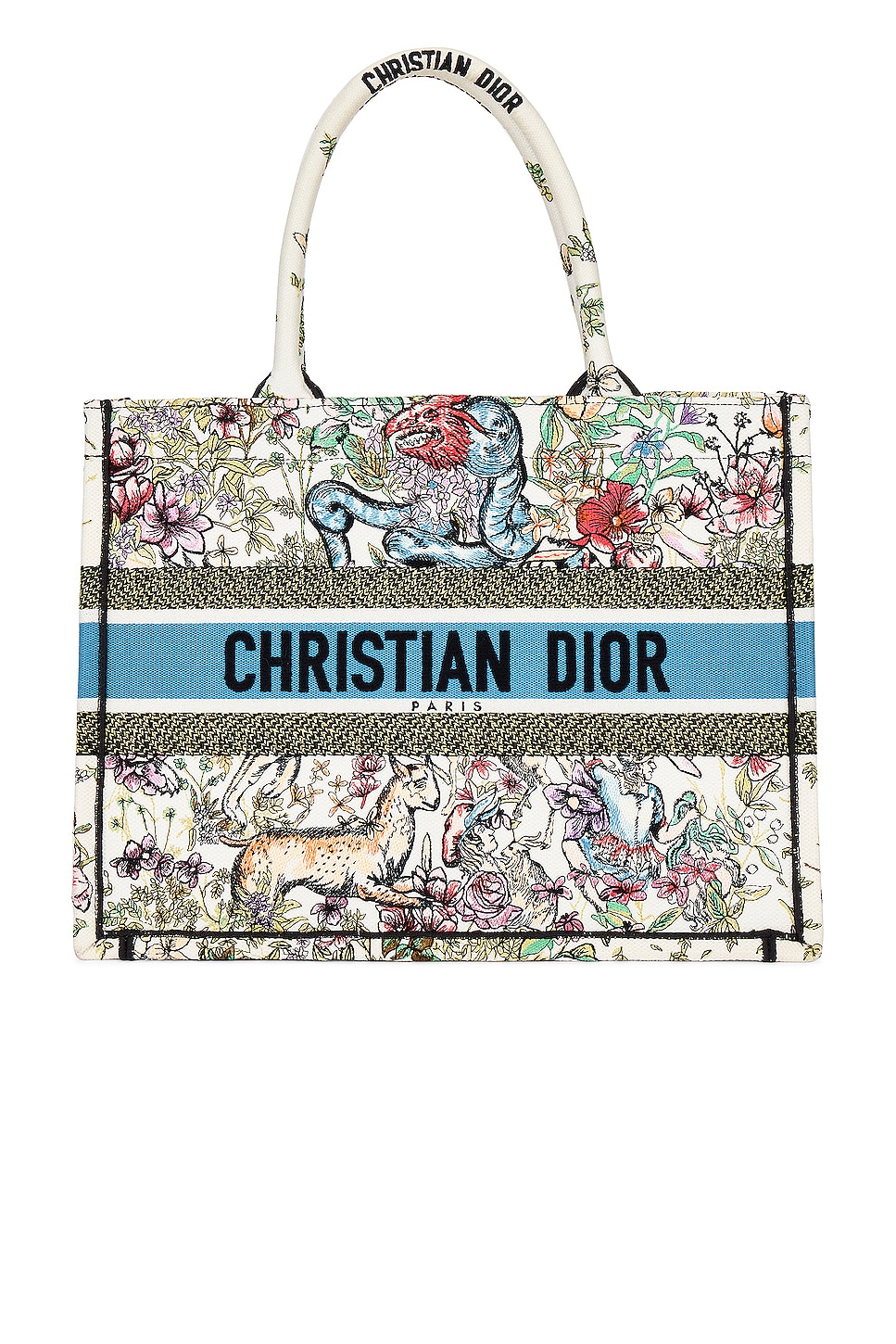 FWRD Renew Dior Floral Book Tote Bag in Multi