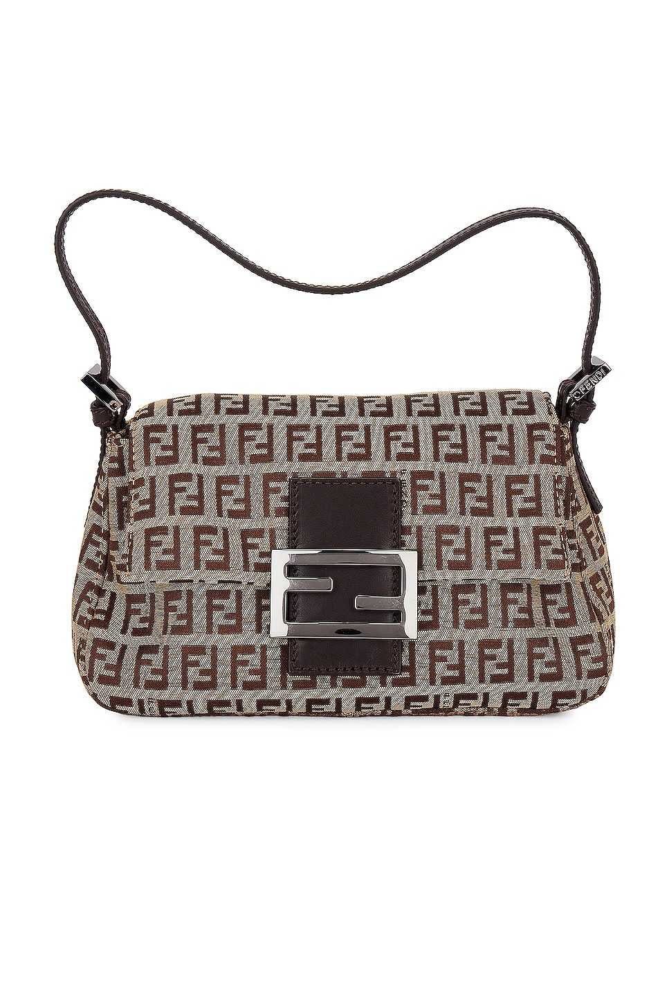 Fendi Mama Zucca Logo Leather Handbag Purse