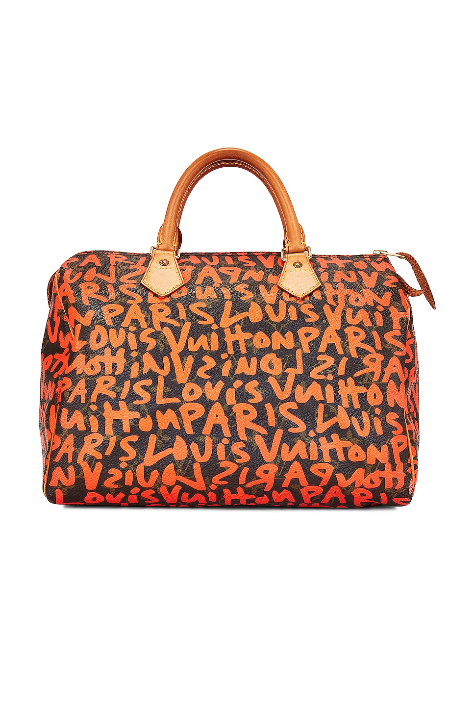 FWRD Renew Louis Vuitton Monogram Graffiti Speedy 30 Bag in Orange