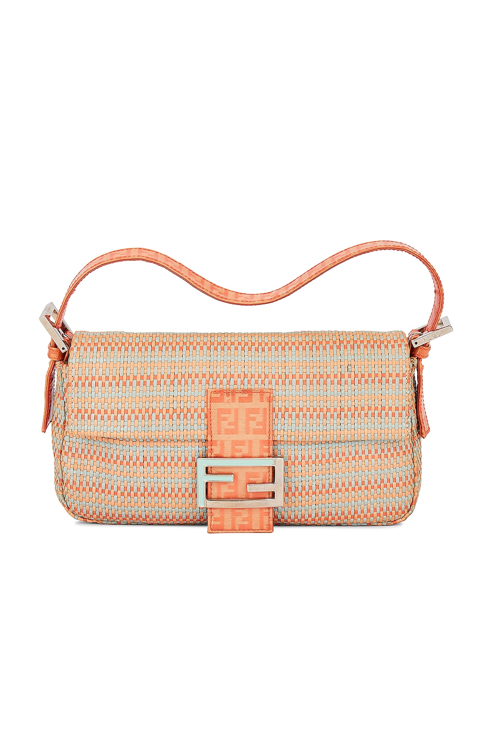 Fendi - Authenticated Baguette Handbag - Cloth Pink Plain for Women, Good Condition