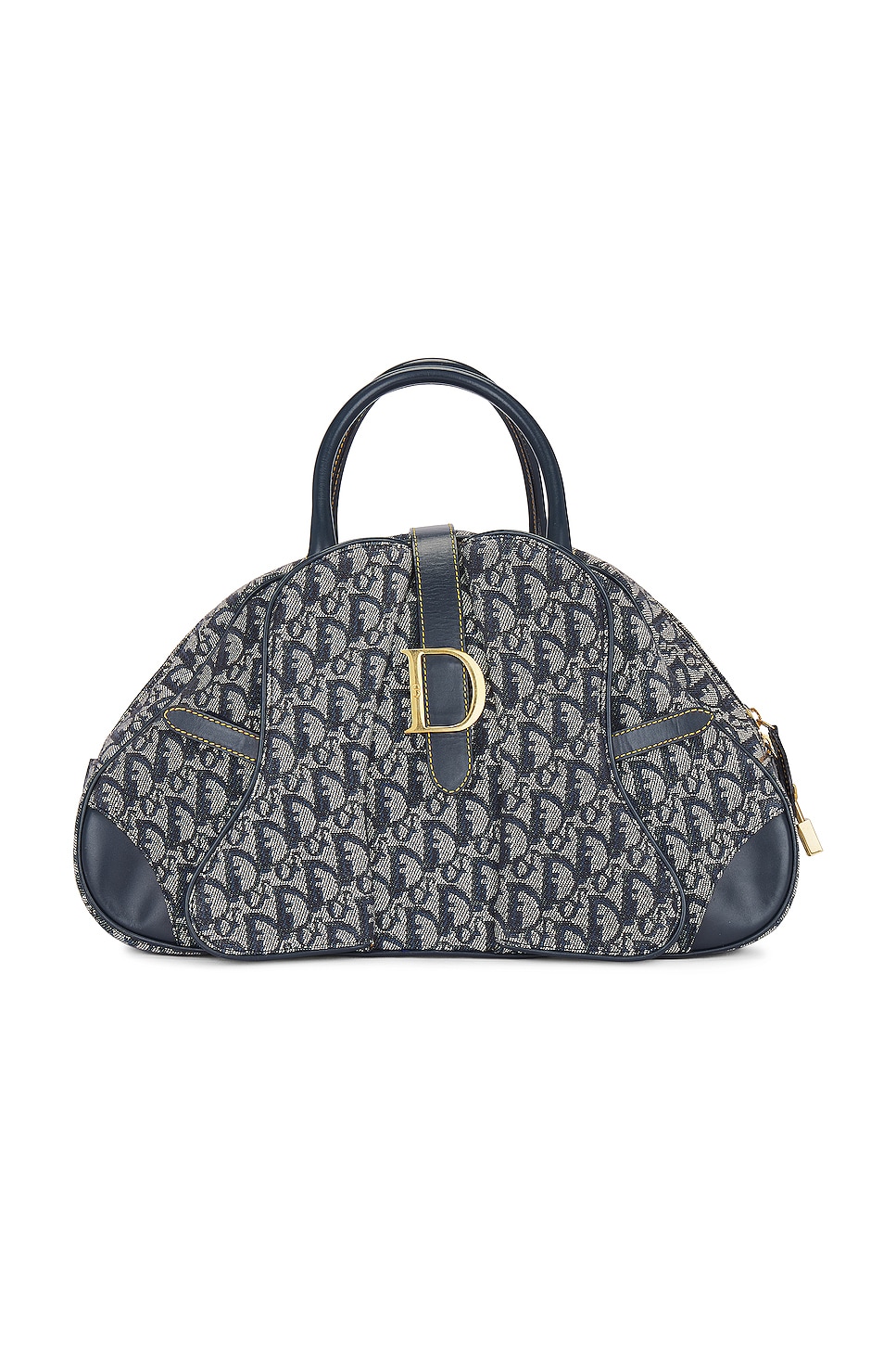 Dior - Authenticated Trotter Handbag - Cloth Navy for Women, Very Good Condition