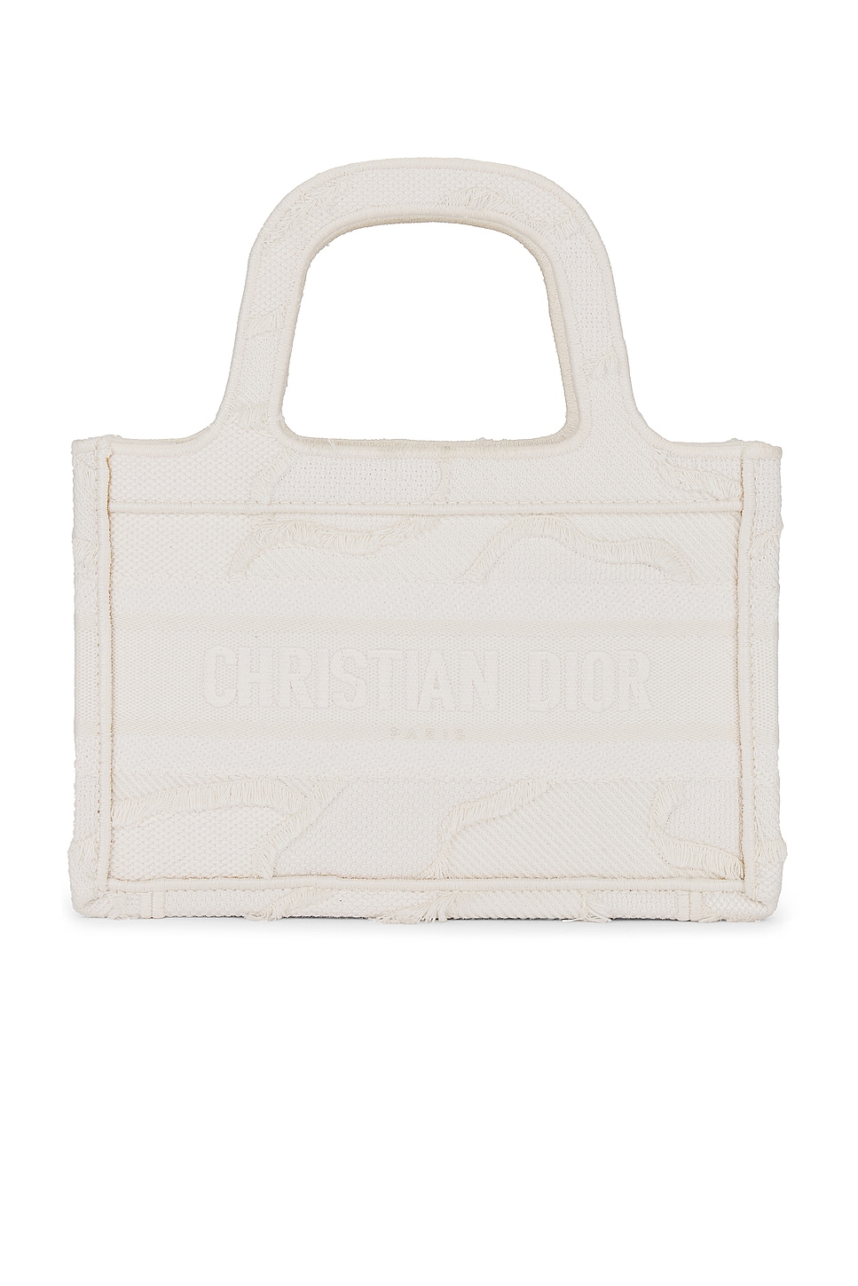 FWRD Renew Dior Mini Book Tote Bag in White