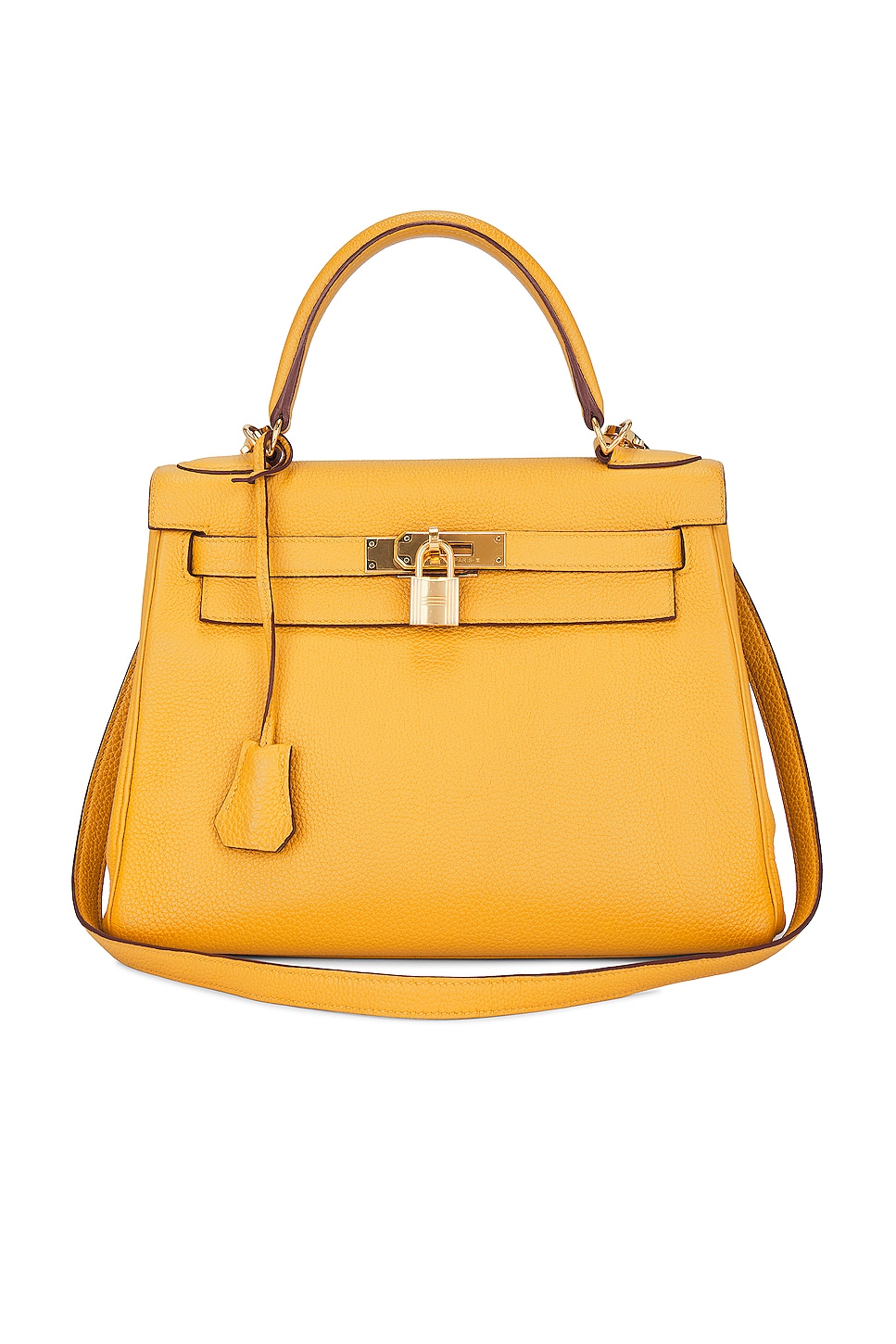 Hermès Jaune Ambre Retourne Kelly 32cm of Togo Leather with Gold Hardware, Handbags & Accessories Online, Ecommerce Retail