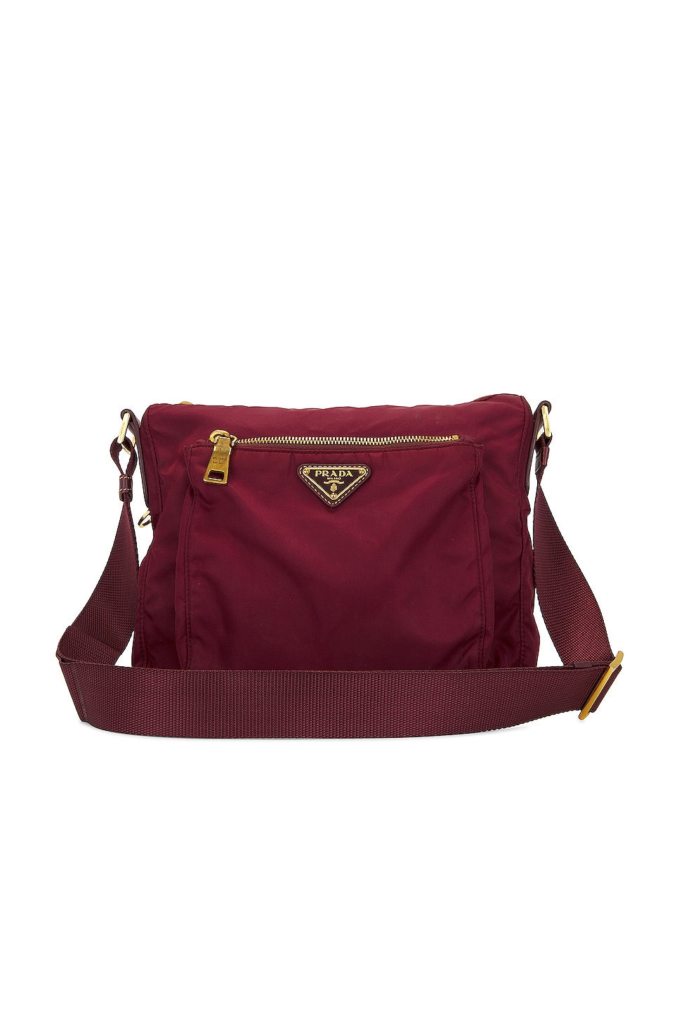Image 1 of Prada Nylon Front Pocket Shoulder Bag in Red