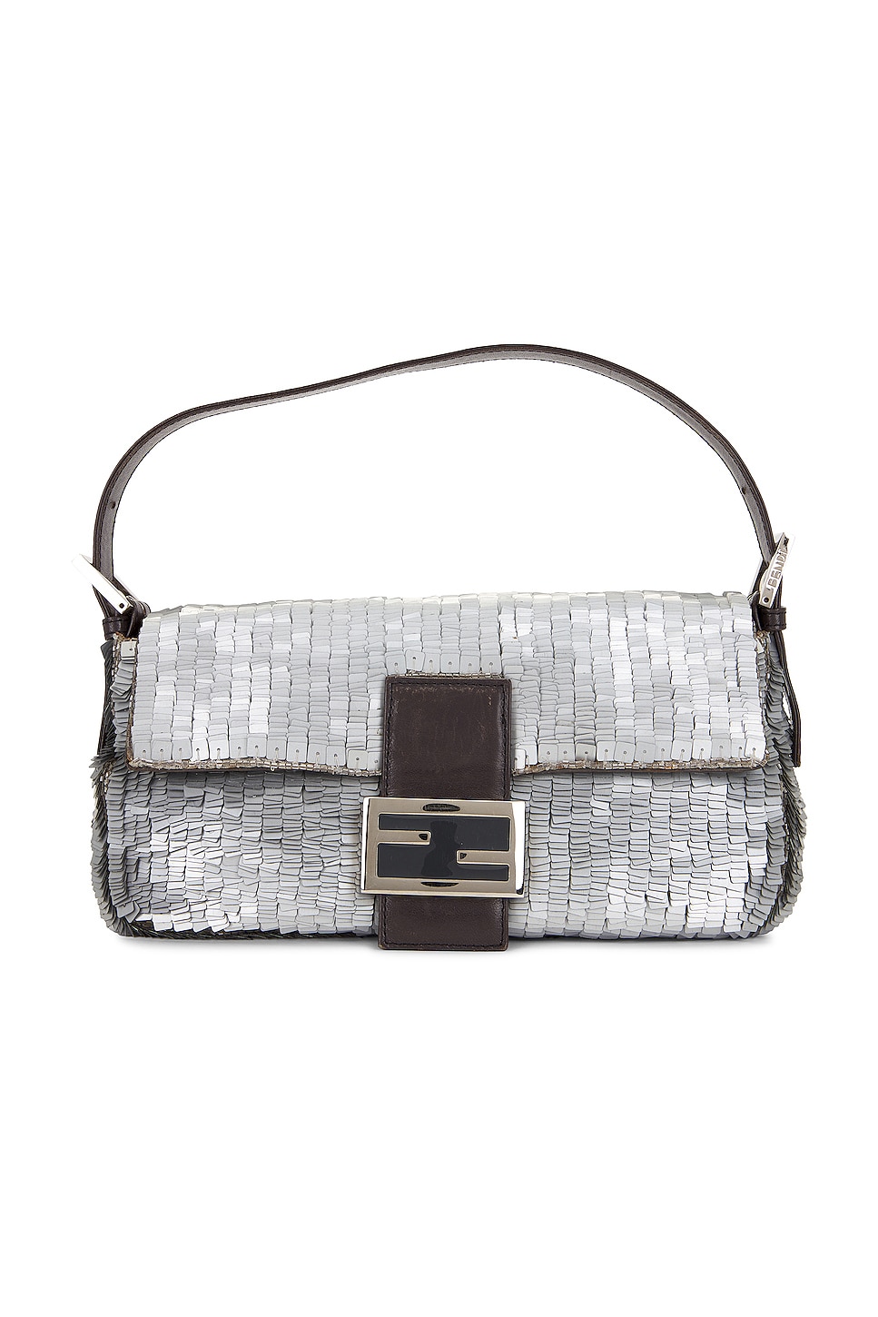 FWRD Renew Fendi Sequin Baguette Shoulder Bag in Pink