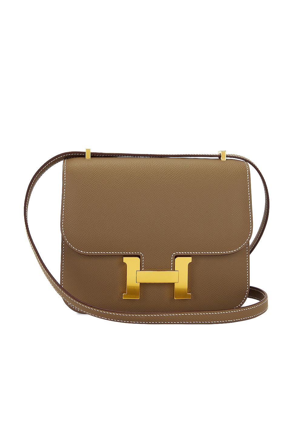 FWRD Renew Hermes Epsom Constance 18 Shoulder Bag in Etoupe | REVOLVE