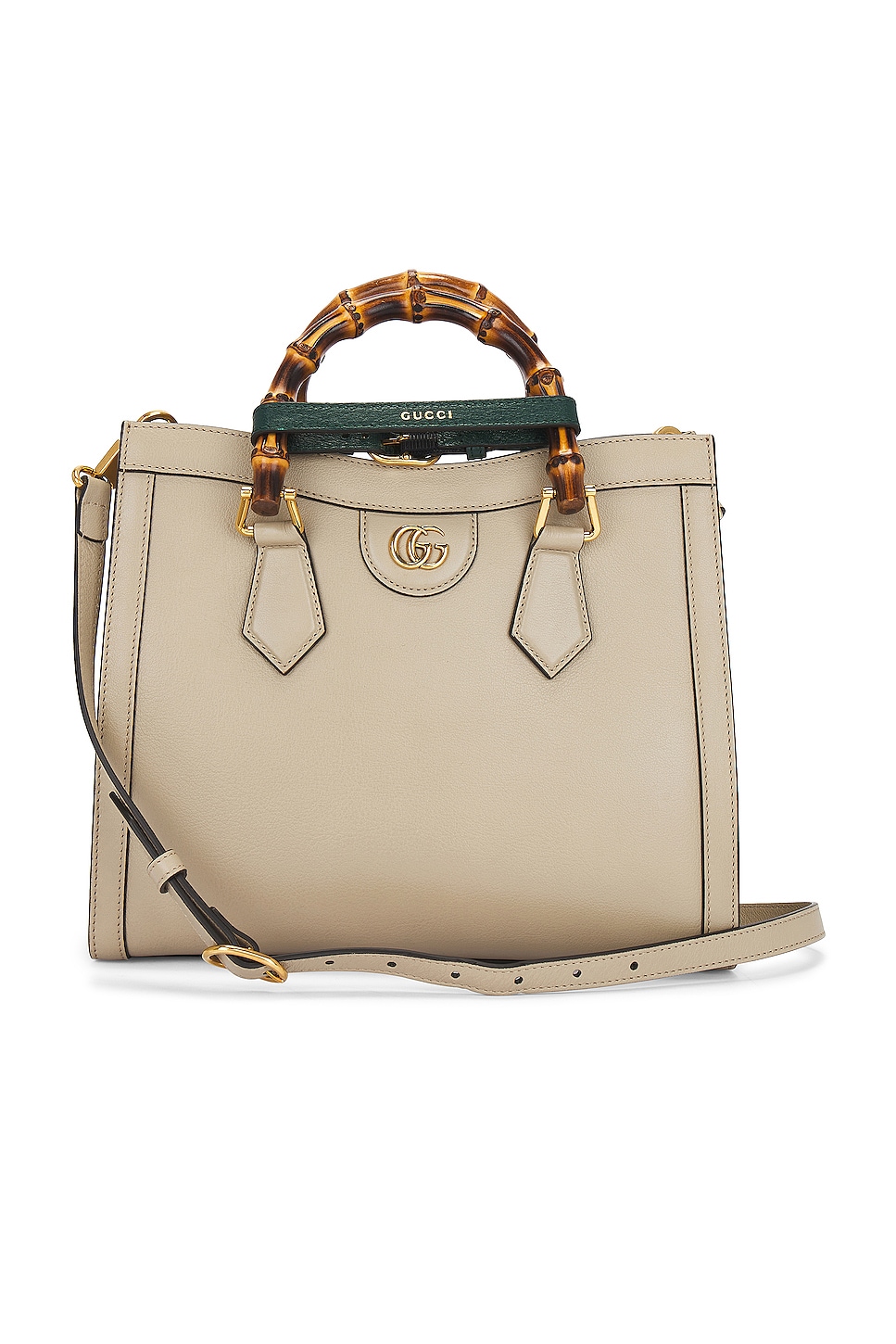 FWRD Renew Gucci Diana 2 Way Handbag in Taupe | REVOLVE