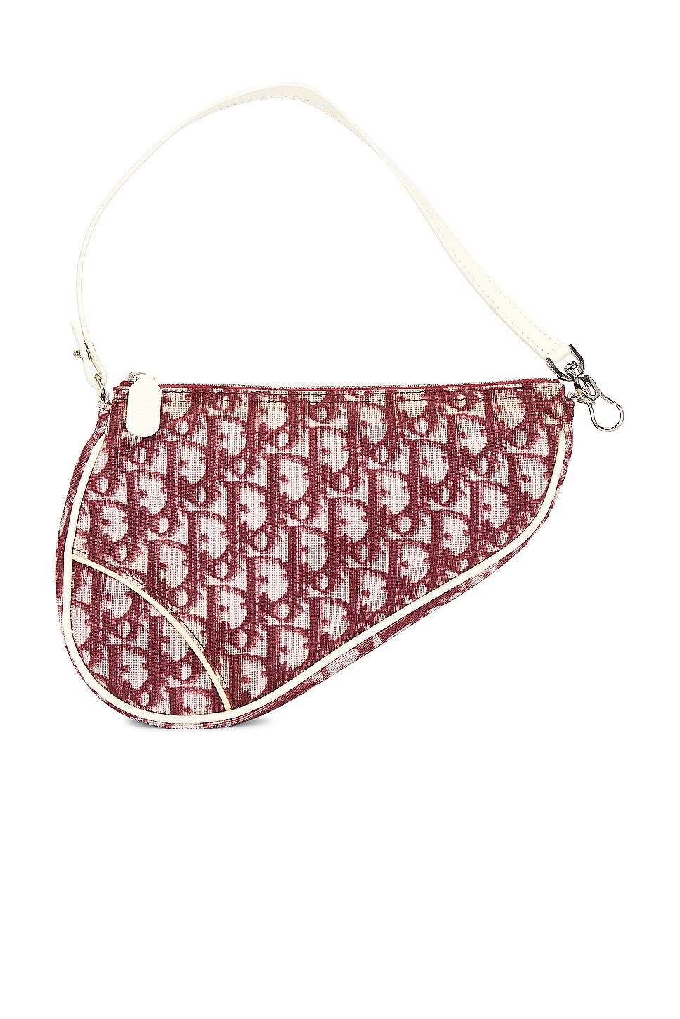 Fwrd Renew Dior Trotter Saddle Bag In Red And White Revolve 7428