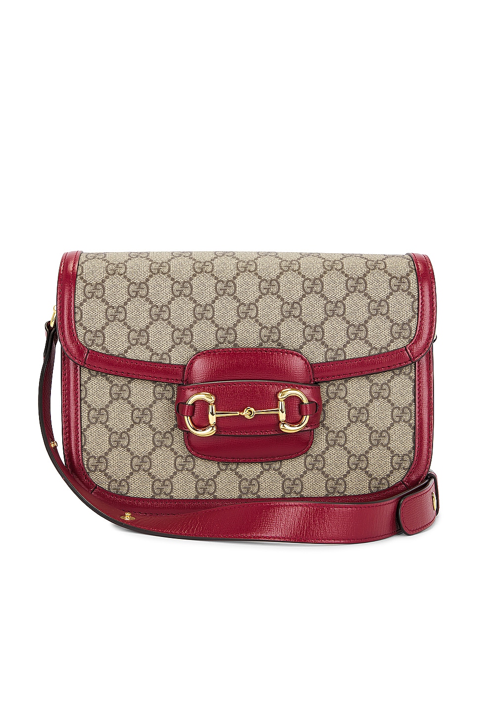 【GUCCI】HORSEBIT SHOULDER BAG GUCCI Horsebit 1955 embellished leather-trimmed coated