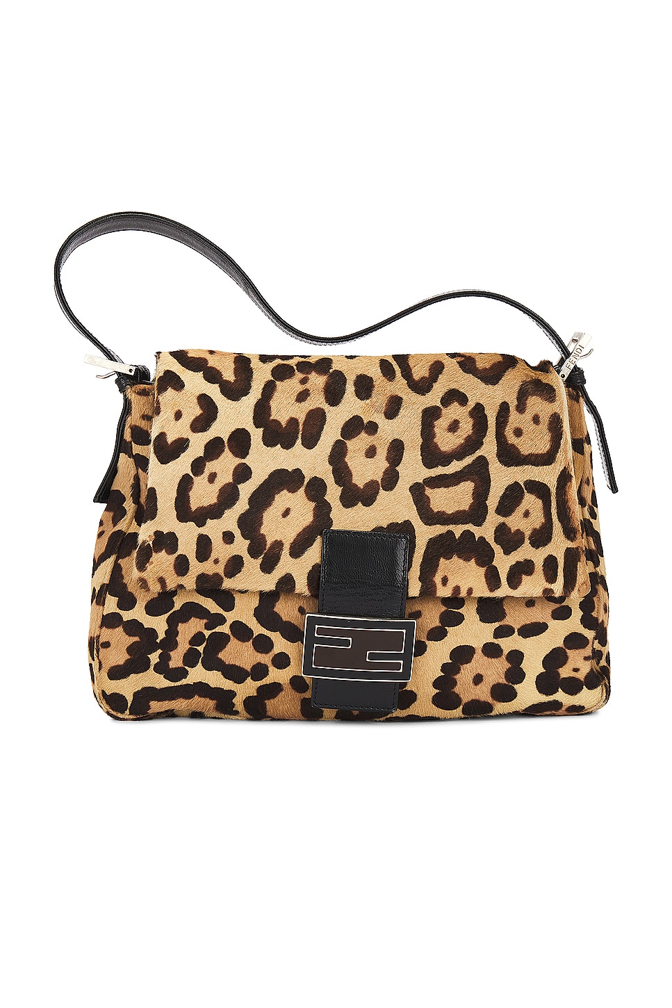 FWRD Renew Fendi Leopard Mama Baguette Shoulder Bag in Tan | REVOLVE