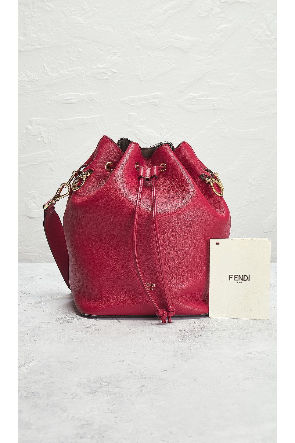 FWRD Renew Fendi Mon Tresor Bucket Bag in Red REVOLVE