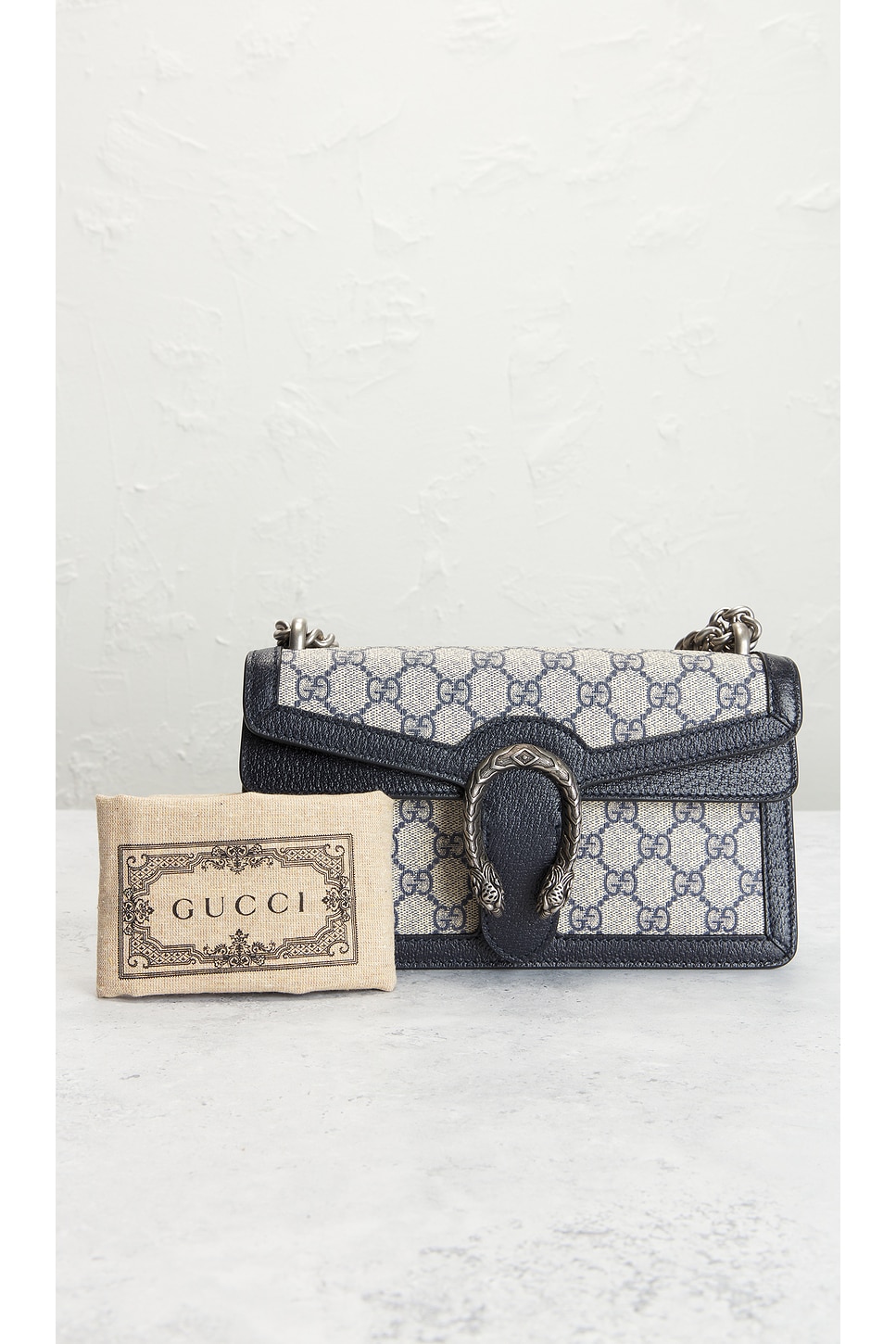 FWRD Renew Gucci GG Supreme Dionysus Shoulder Bag in Black REVOLVE