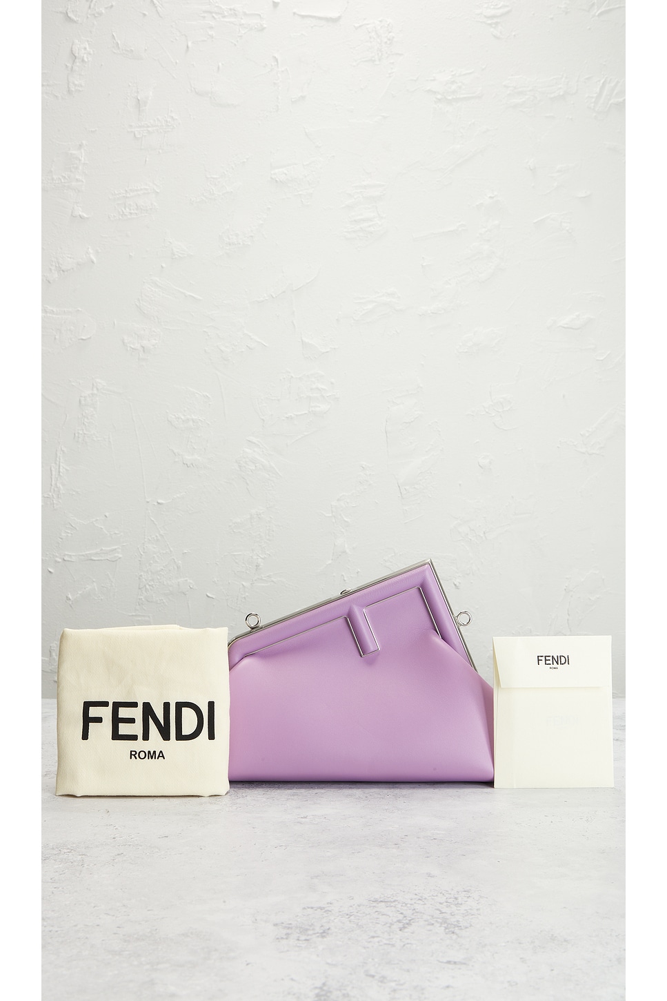FWRD Renew Fendi First Shoulder Bag in Lavender | REVOLVE