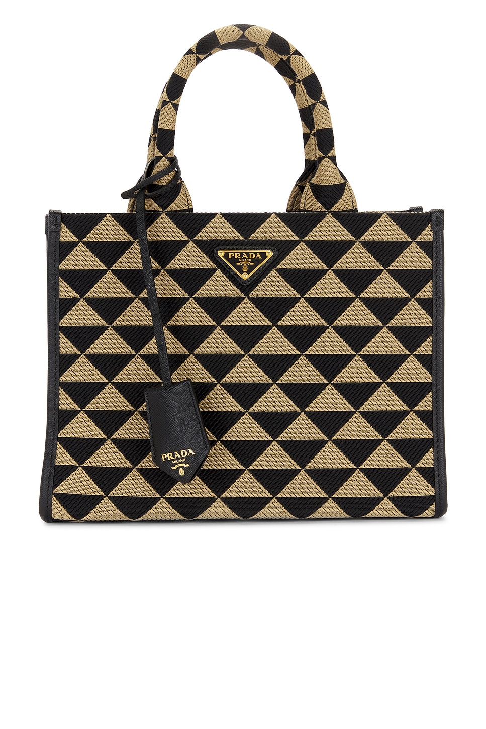 Prada Symbole Embroidered Tote Bag