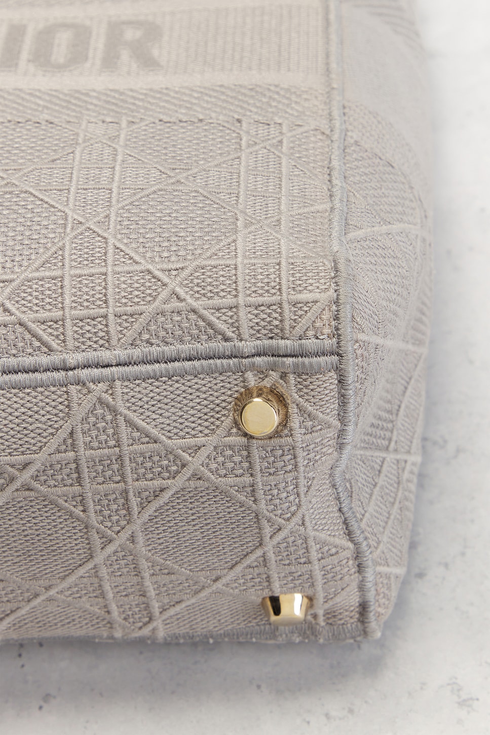 FWRD Renew Dior Lady D-Lite Handbag in Grey | REVOLVE