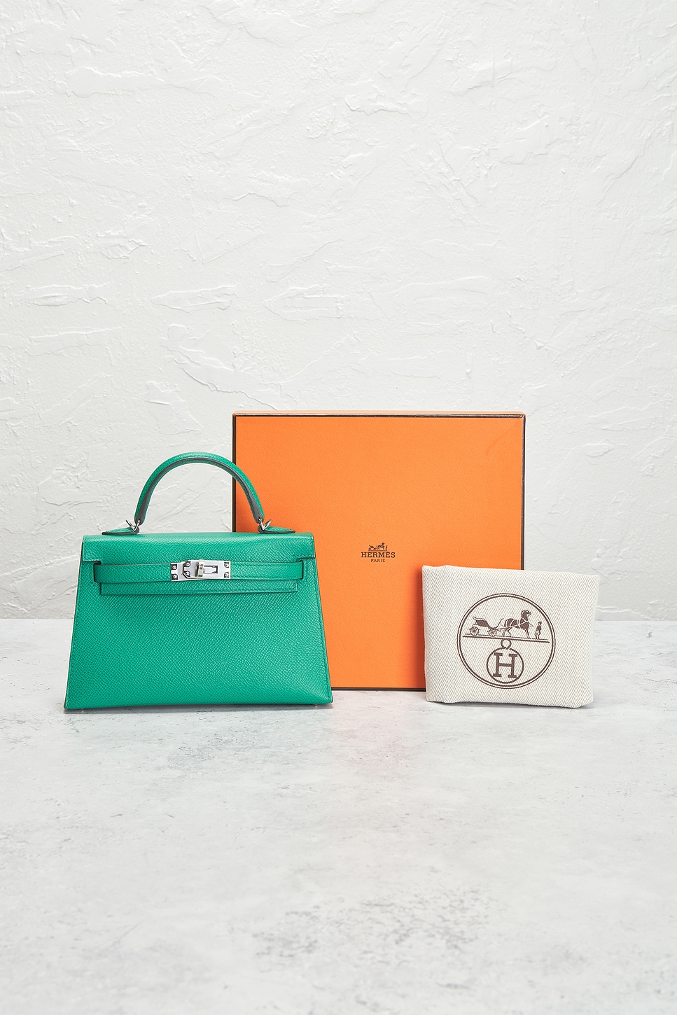 FWRD Renew Hermes Epsom Kelly 20 Handbag in Vert Vertigo | REVOLVE