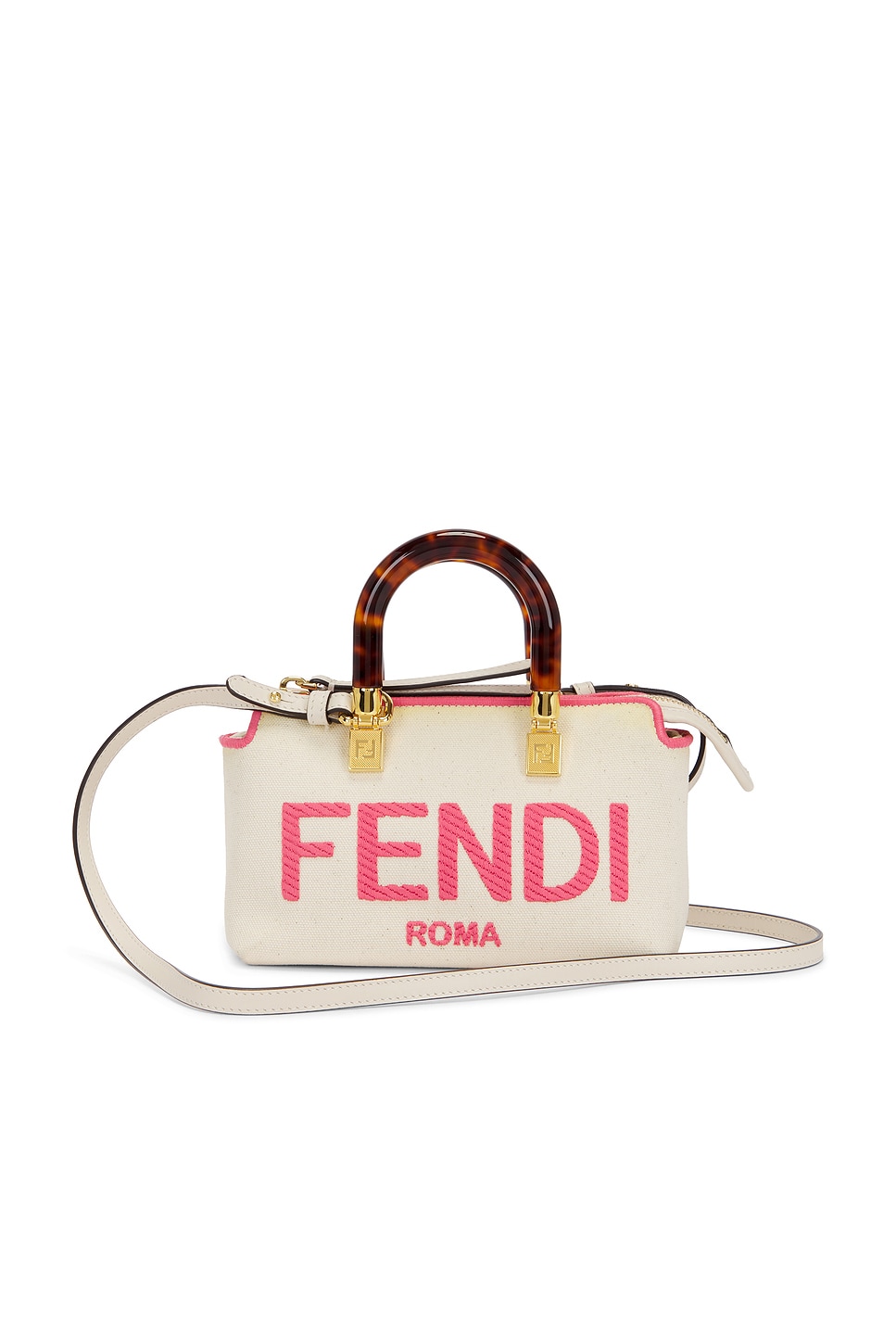 FWRD Renew Fendi By The Way Mini Boston Bag in White | REVOLVE