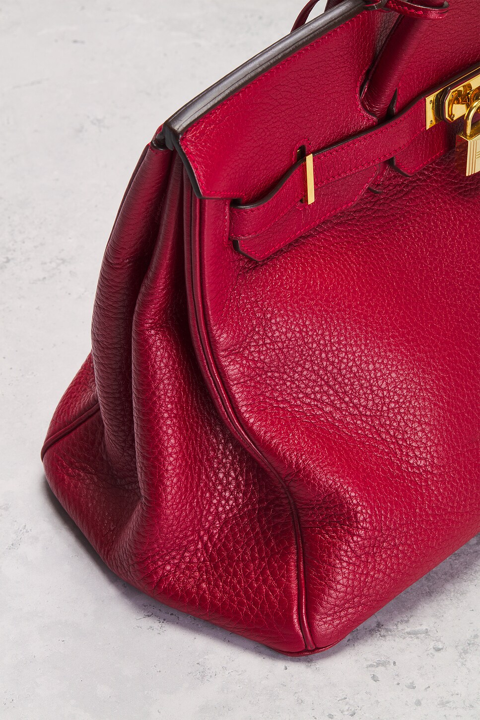 Hermes Taurillon Clemence Birkin Retourne 35 Handbag