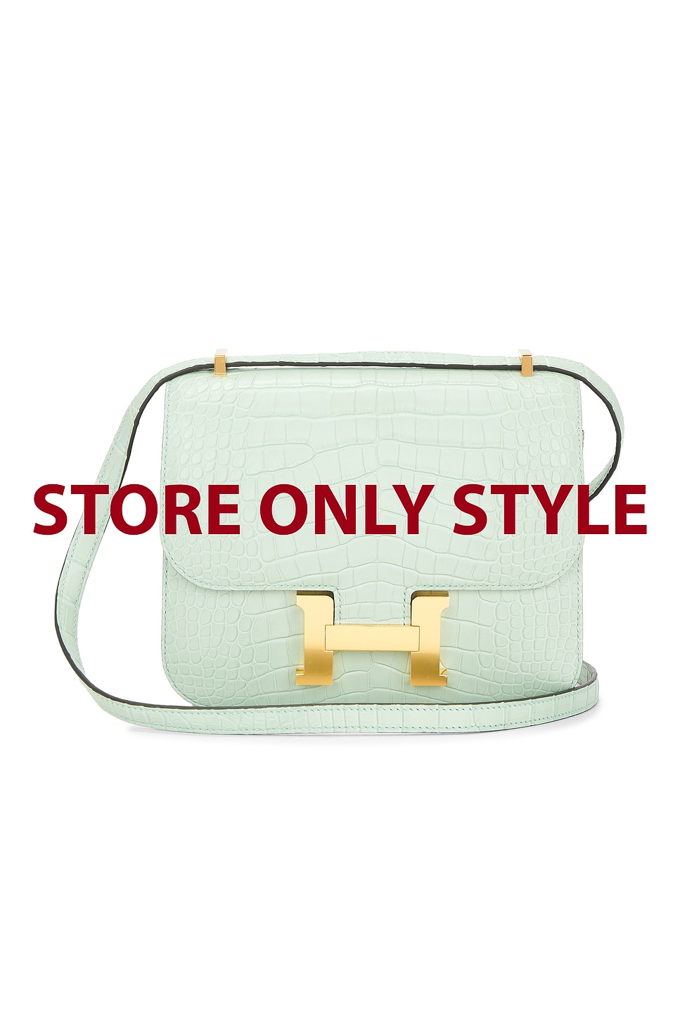 FWRD Renew Hermes Crocodile Constance 18 Shoulder Bag in Vert D