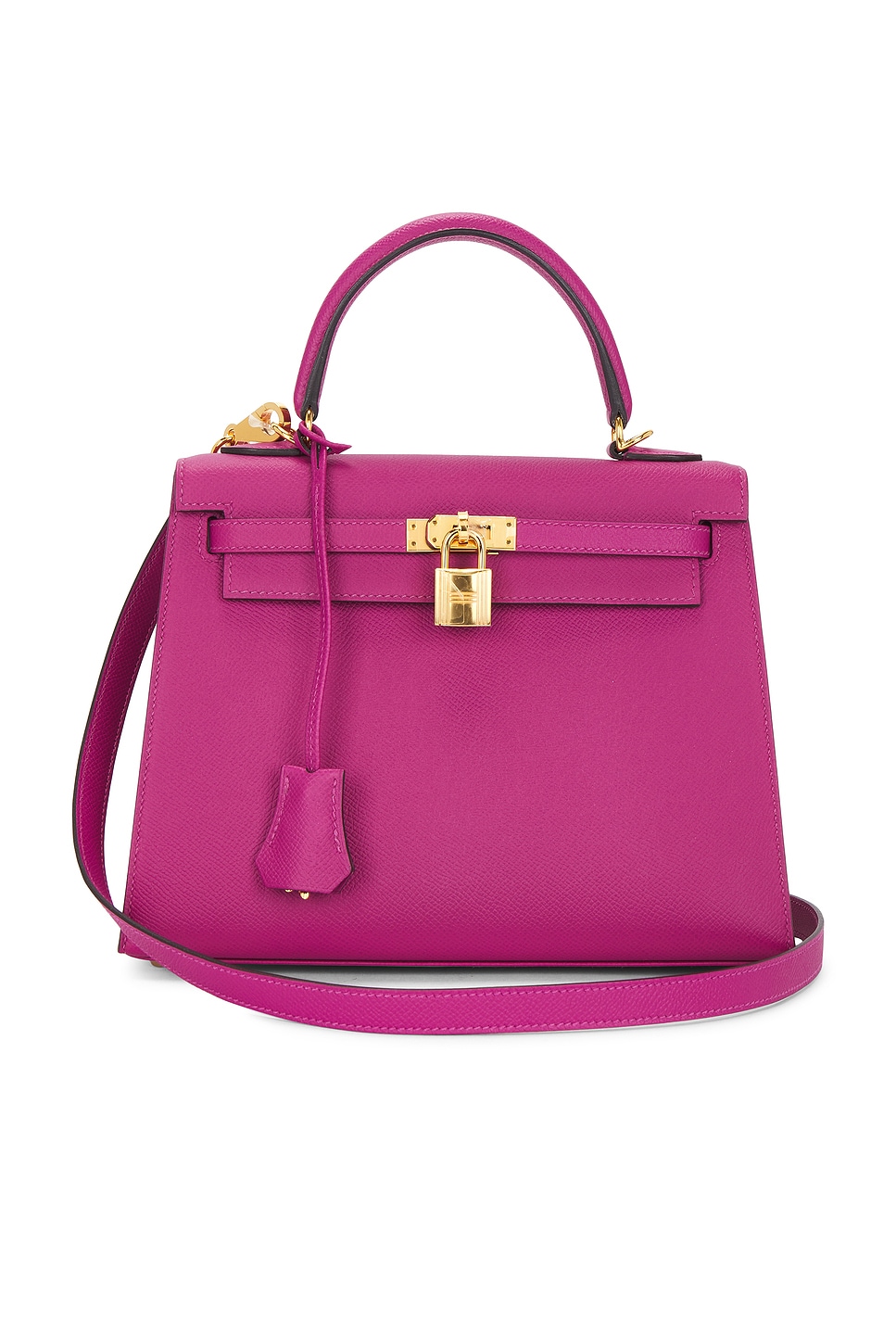 FWRD Renew Hermes Epsom Kelly Sellier 25 Handbag in Rose Pourpre