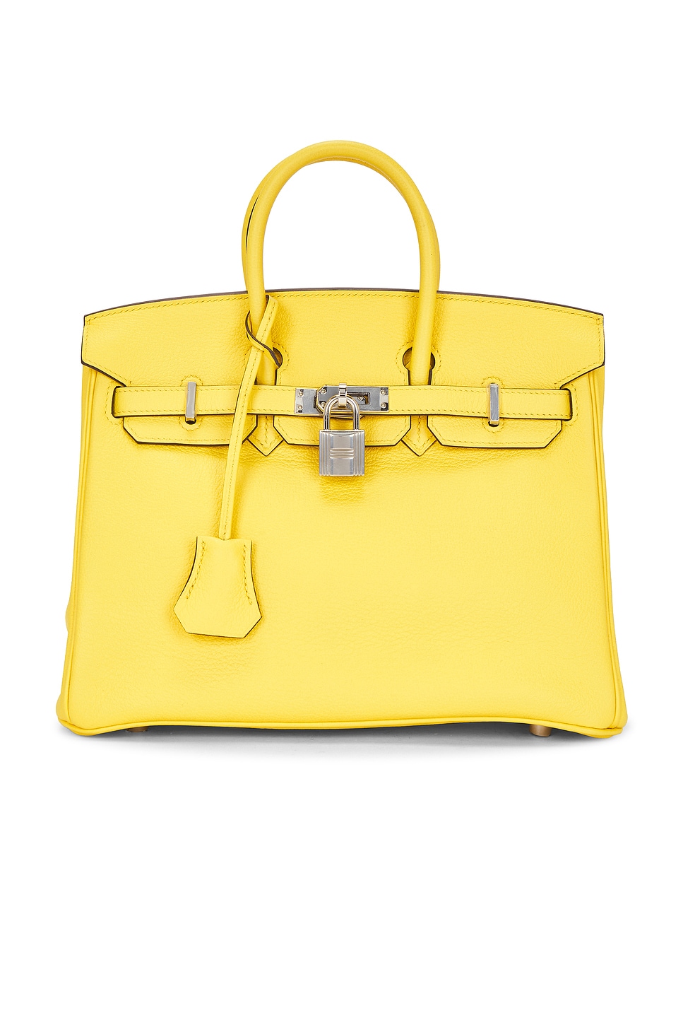 FWRD Renew Hermes Taurillon Clemence Birkin 25 Handbag in Jaune de