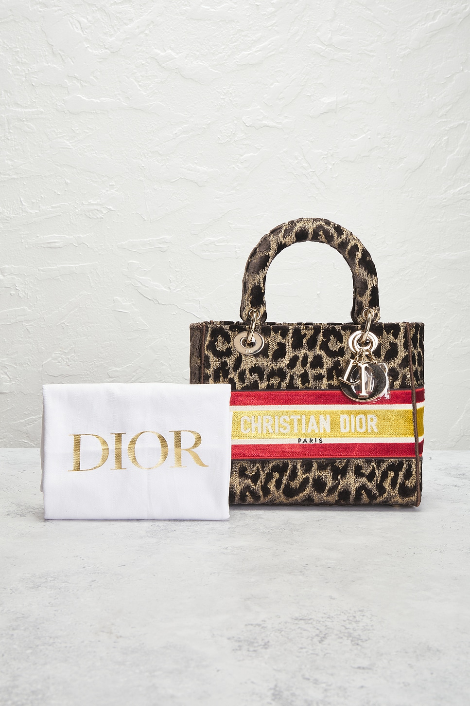 FWRD Renew Dior Leopard Lady D-Lite Handbag in Brown | REVOLVE