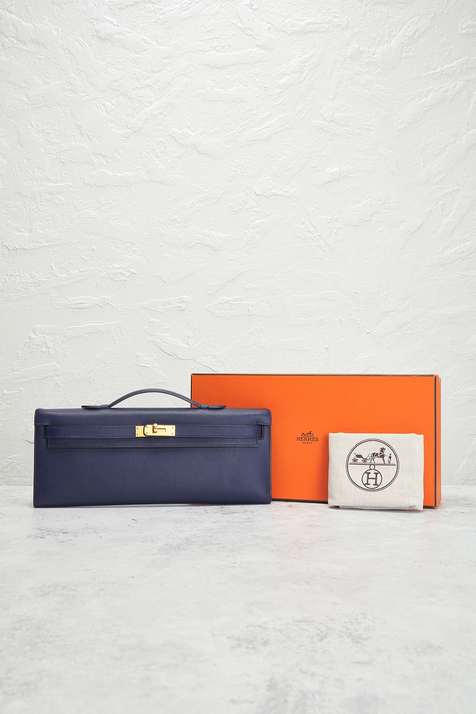 Hermes Epsom Kelly Cut Pochette