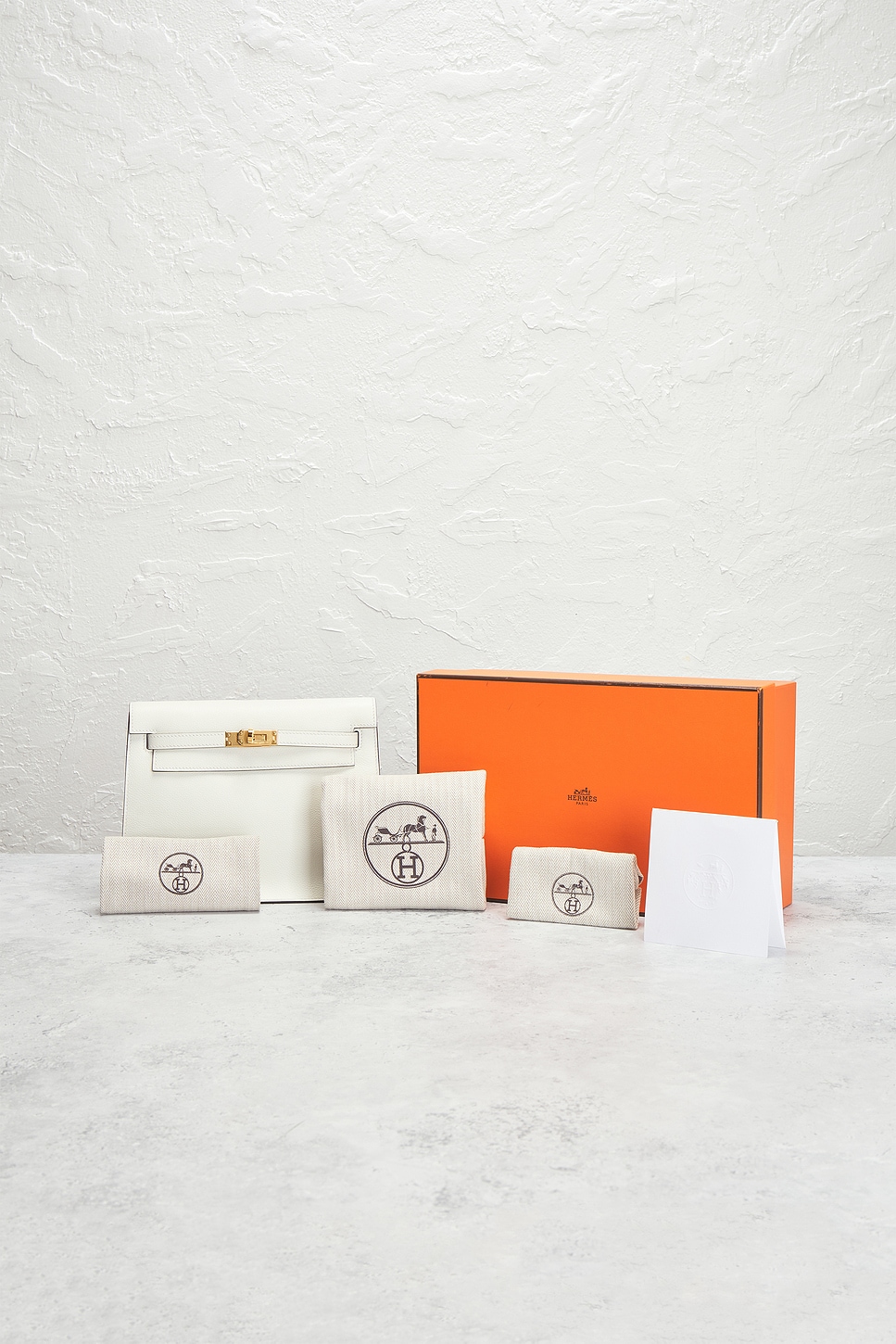 FWRD Renew Hermes Evercolor Kelly Danse Shoulder Bag in Blanc