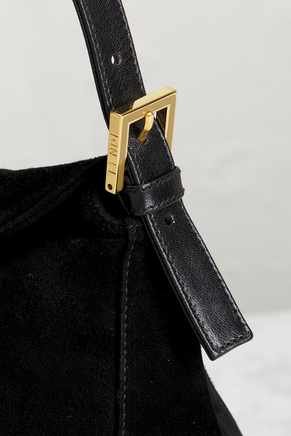 Fendi Suede Mama Baguette Shoulder Bag