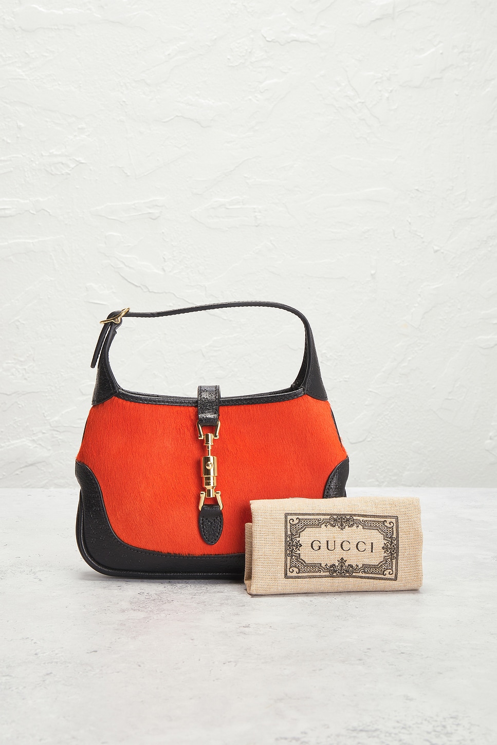 FWRD Renew Gucci Calf Hair Mini Jackie 1961 Hobo Bag in Red | REVOLVE