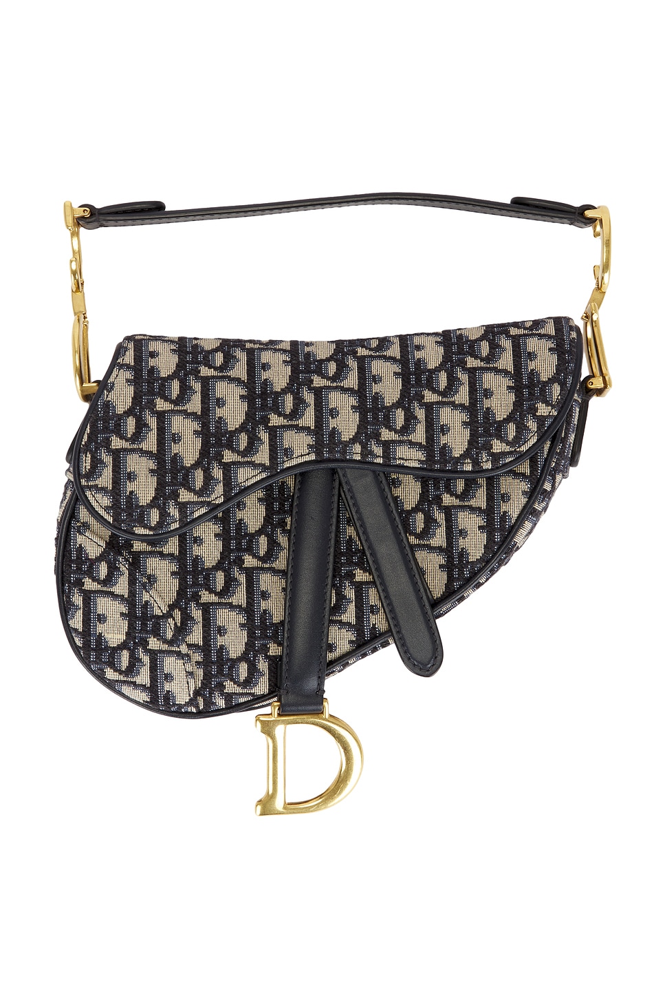 FWRD Renew Dior Trotter Oblique Saddle Bag in Blue | REVOLVE