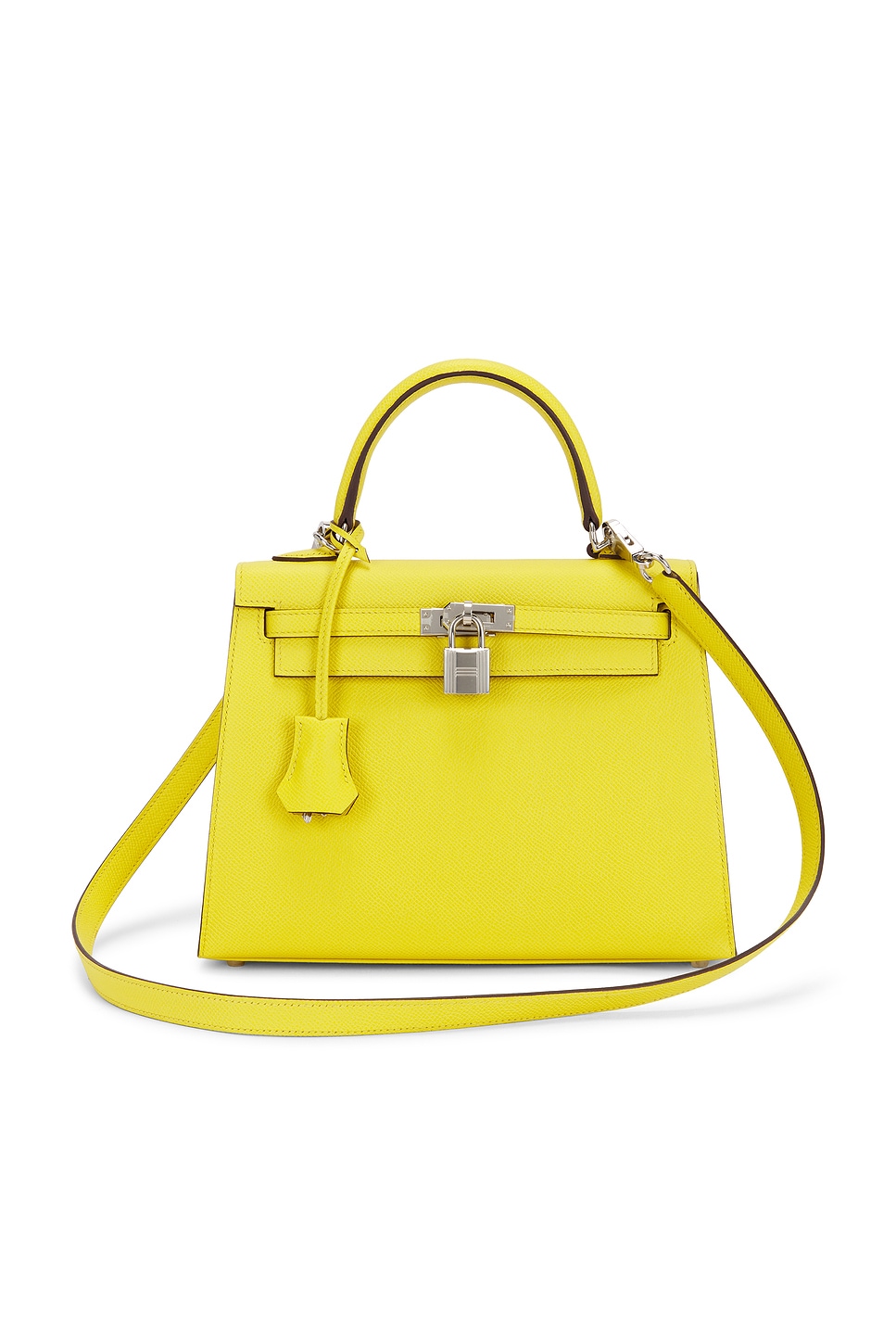 FWRD Renew Hermes Epsom Kelly 25 Sellier Handbag in Jaune De