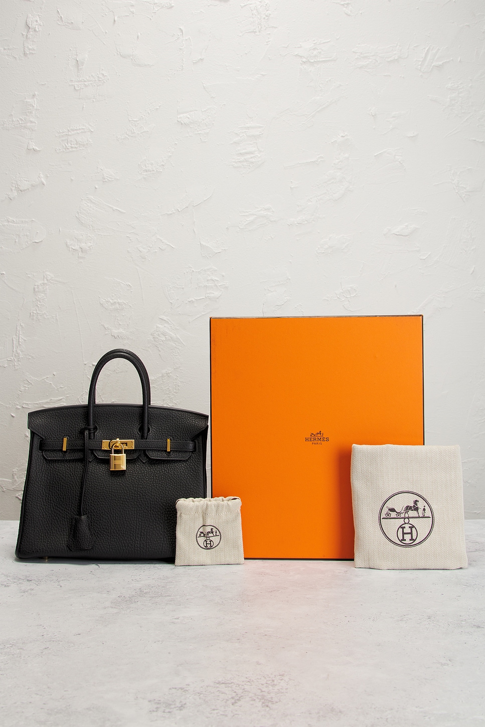 FWRD Renew Hermes Clemence Birkin 25 Handbag in Noir | REVOLVE
