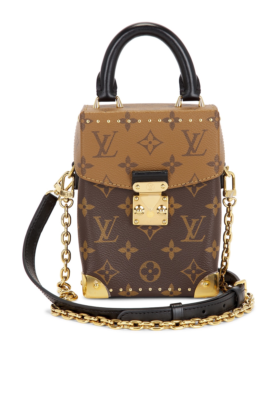 FWRD Renew Louis Vuitton Monogram Reverse Camera Box Handbag in
