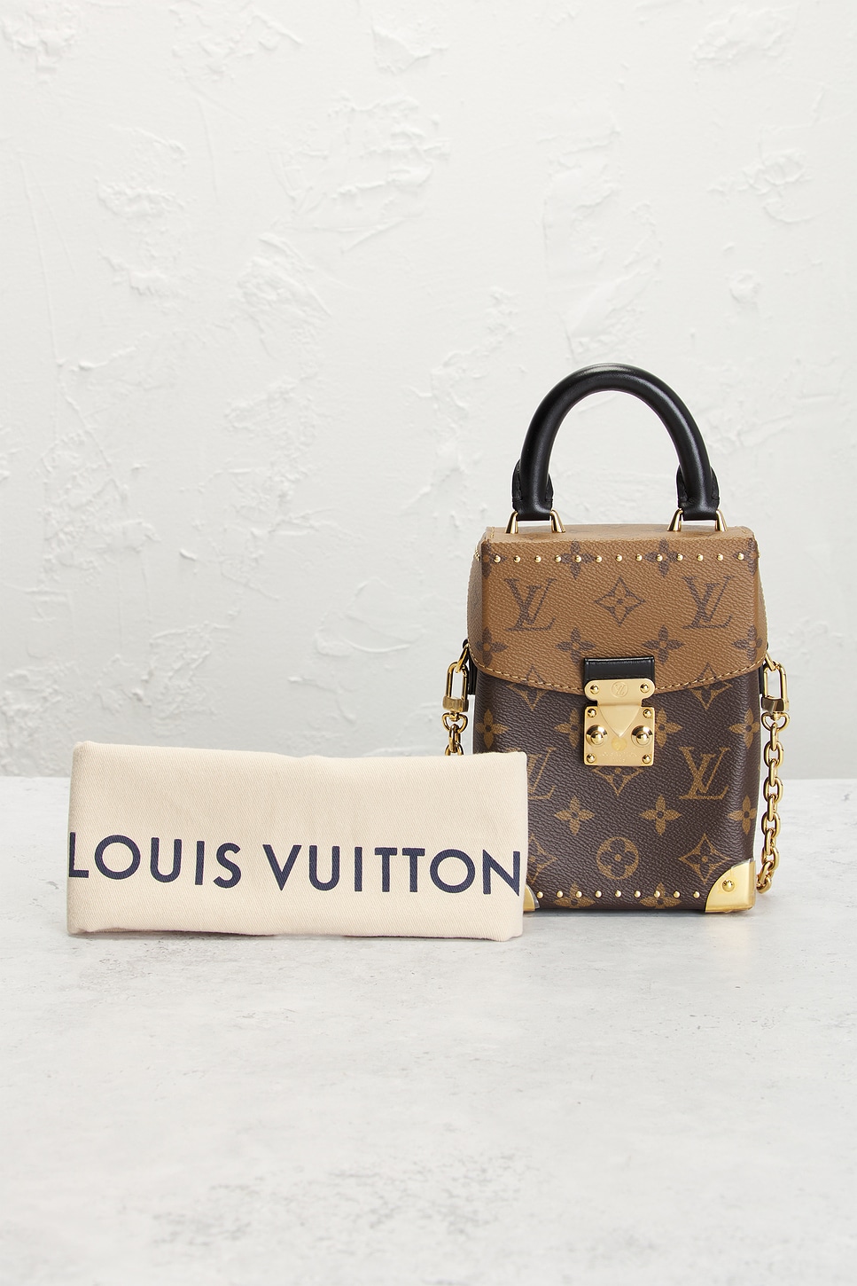 FWRD Renew Louis Vuitton Monogram Reverse Camera Box Handbag in
