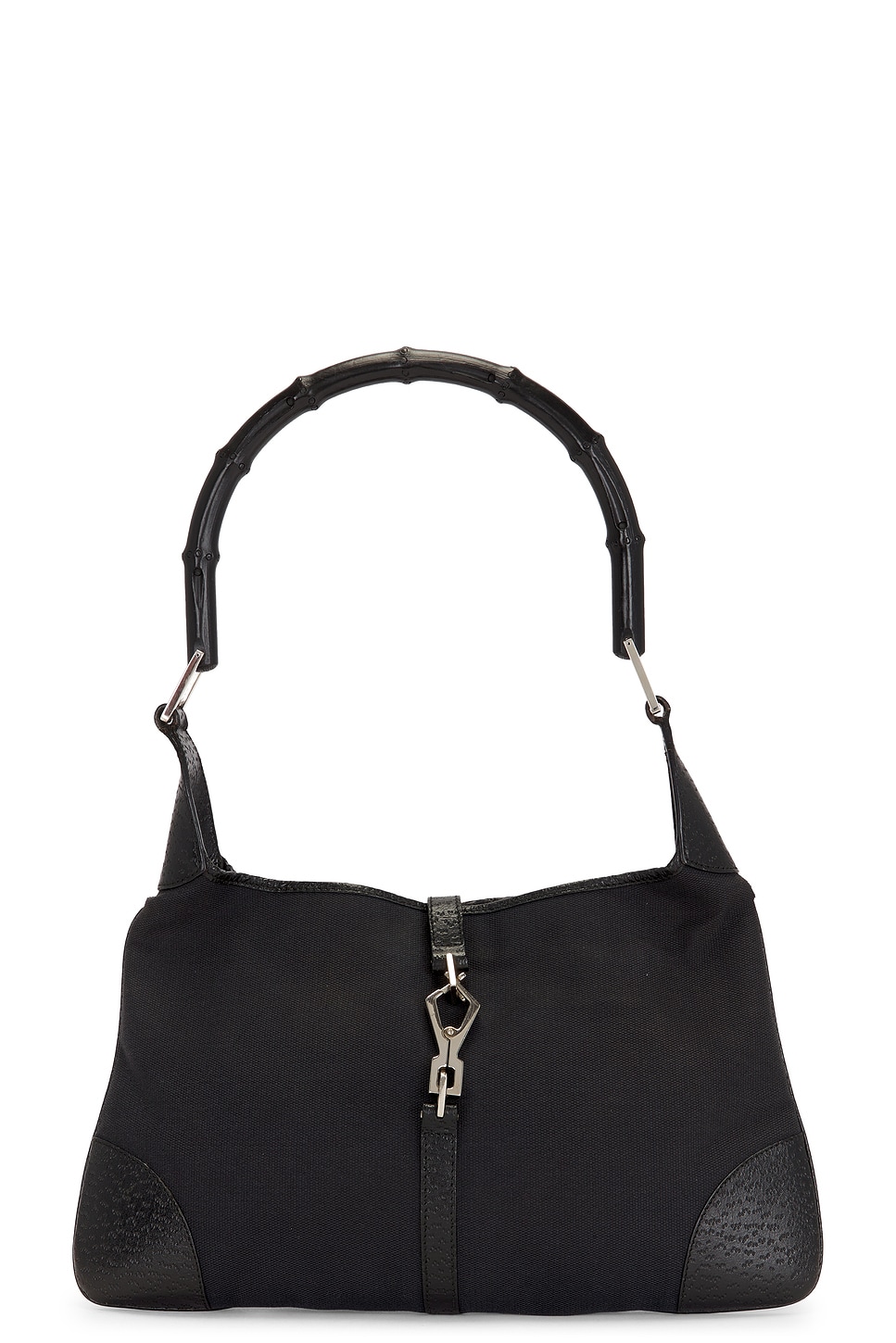FWRD Renew Gucci Bamboo Jackie Shoulder Bag in Black | REVOLVE