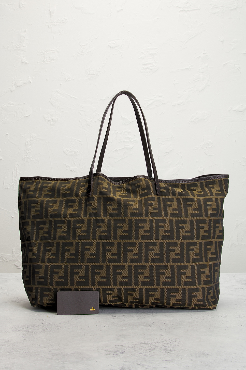 FWRD Renew Fendi Zucca Roll Tote Bag in Brown | REVOLVE