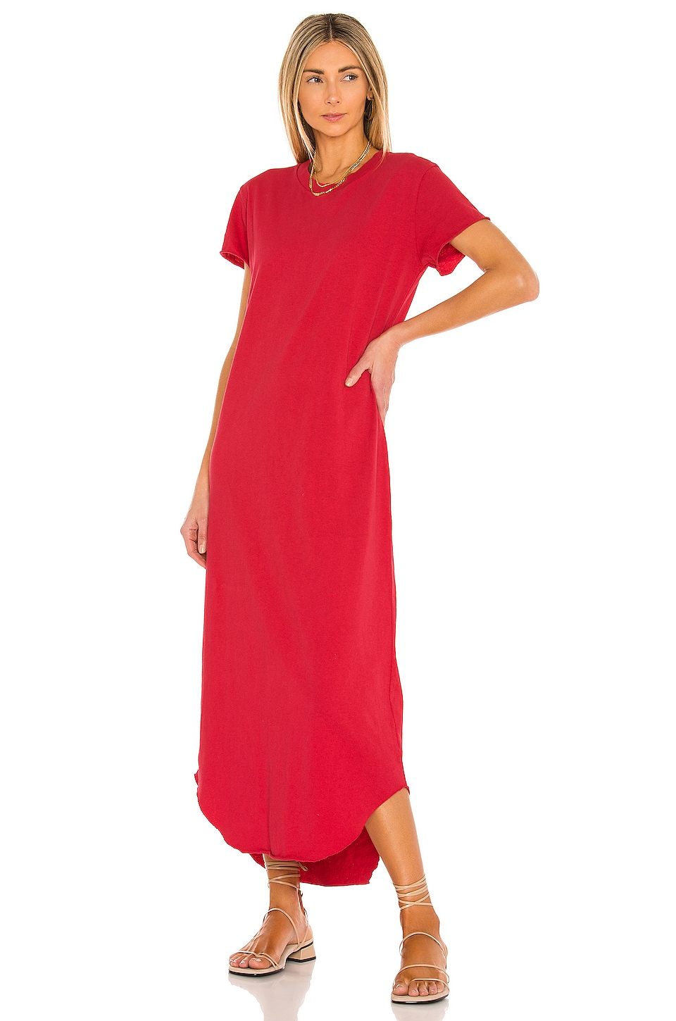 Frank & Eileen Perfect Tee Midi Dress in Double Decker Red REVOLVE