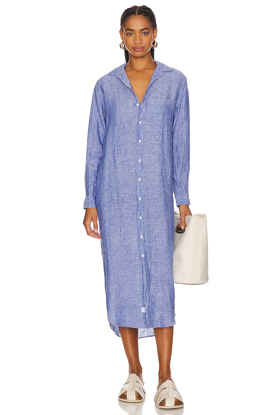 Frank & Eileen Rory Woven Long Dress in Famous Blue