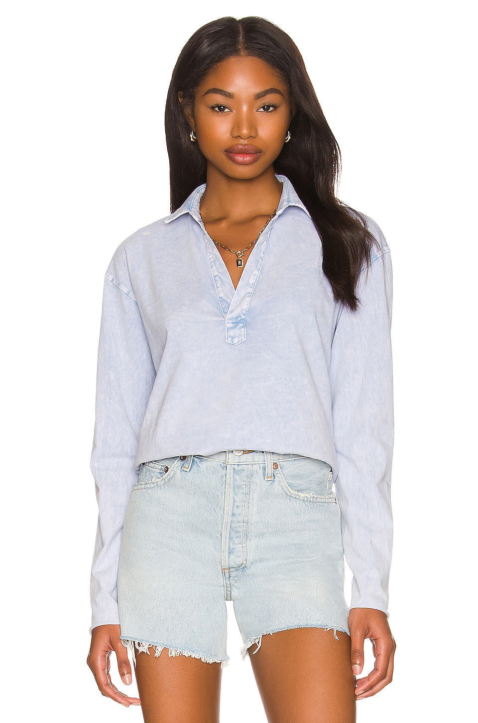 Frank & Eileen Popover Henley in Mineral Blue | REVOLVE