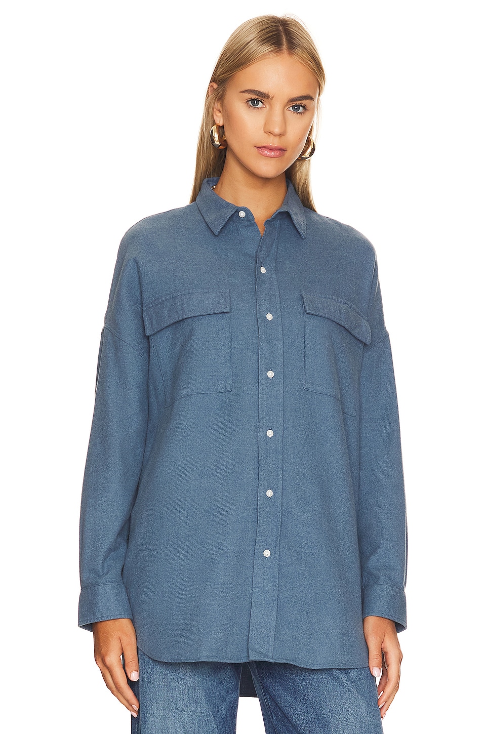 Frank & Eileen Mcloghlins Shirt Jacket in Melange Jean